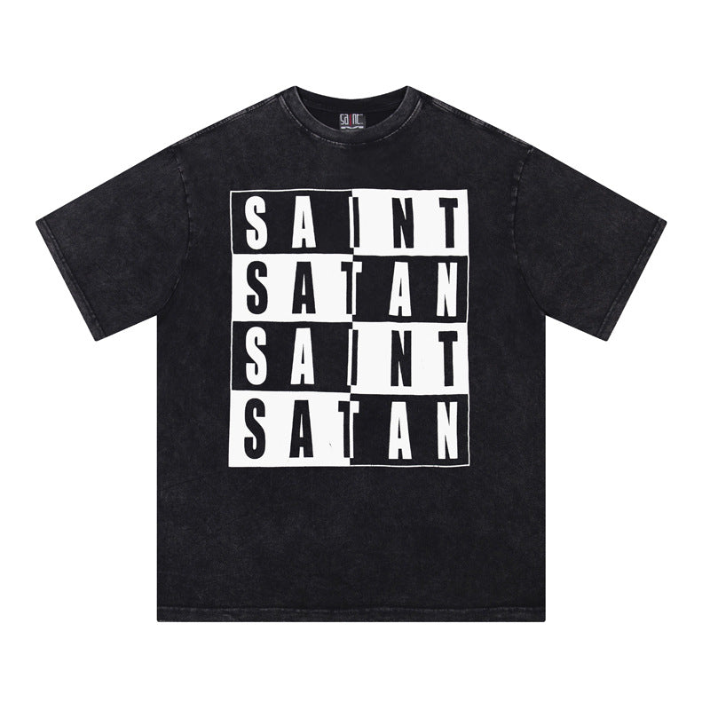 New-Saint Michael 2024ss Black T-shirt