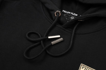 New-Philpp 2025ss Black Hoodie