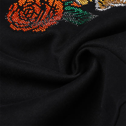 New-Philpp 2025ss Black Printed Hoodie