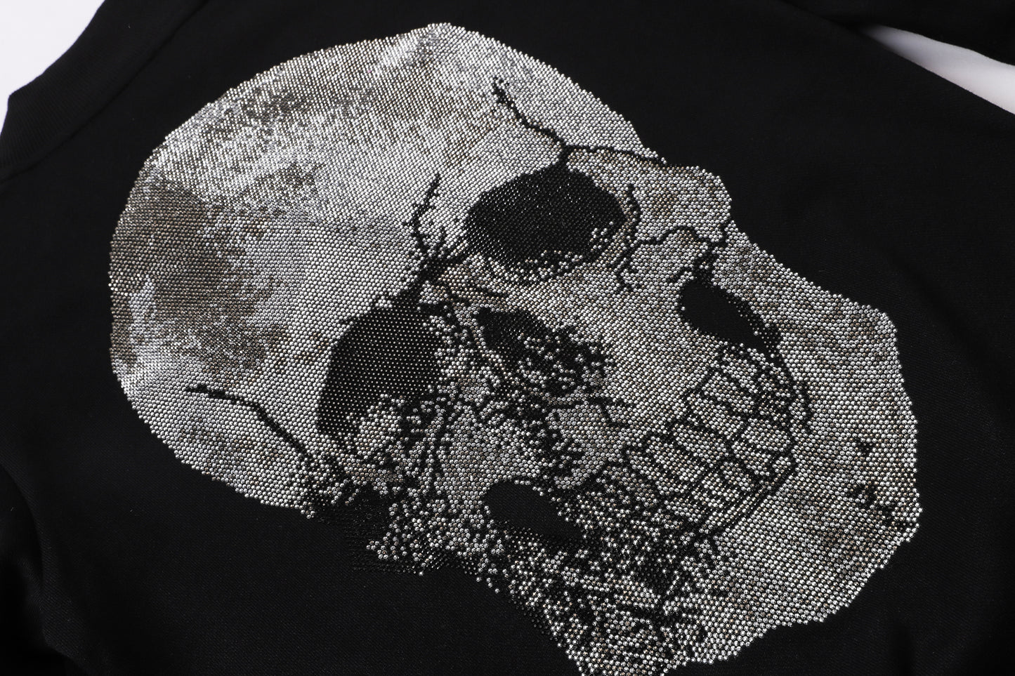 New-Philpp 2025ss Skull Black Sweatshirt